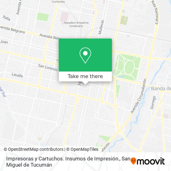 Impresoras y Cartuchos. Insumos de Impresión. map