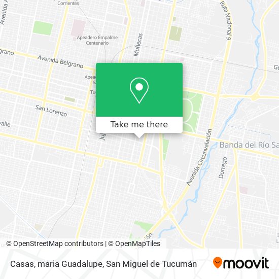 Casas, maria Guadalupe map