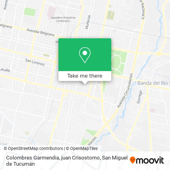 Colombres Garmendia, juan Crisostomo map