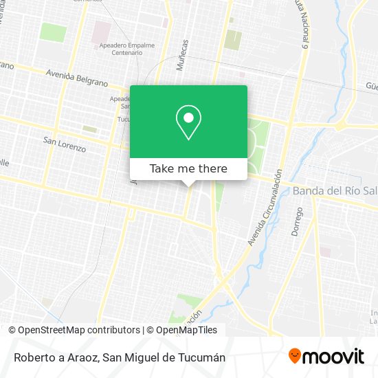 Roberto a Araoz map