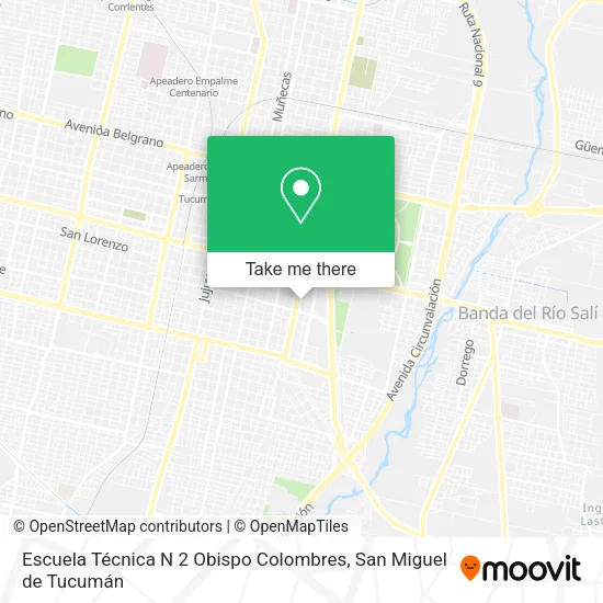 Escuela Técnica N 2 Obispo Colombres map