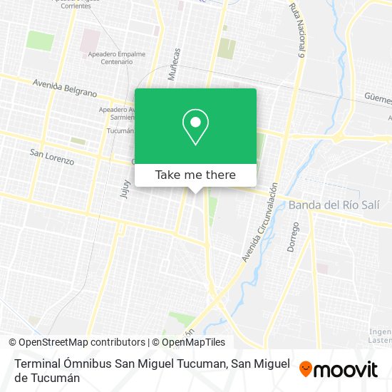 Terminal Ómnibus San Miguel Tucuman map