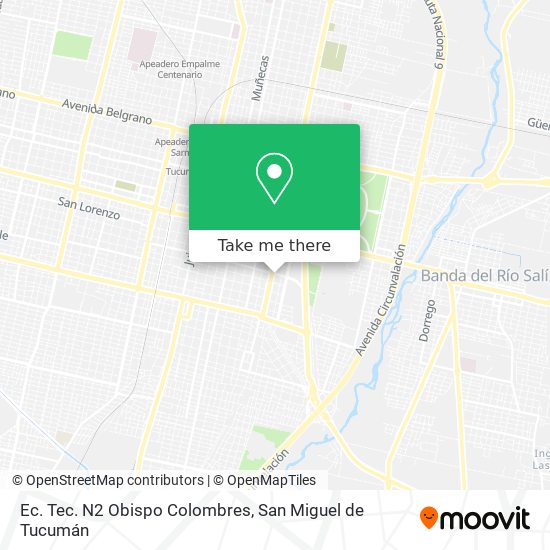 Mapa de Ec. Tec. N2 Obispo Colombres