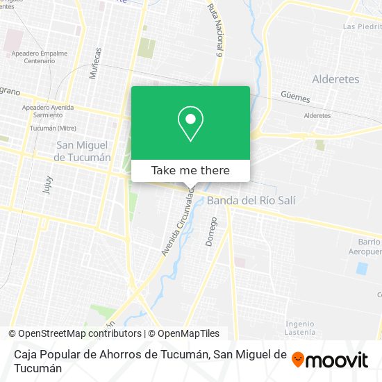 Caja Popular de Ahorros de Tucumán map