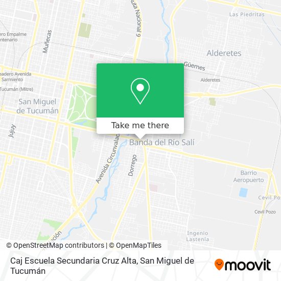 Mapa de Caj Escuela Secundaria Cruz Alta