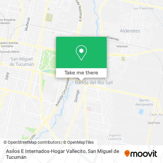 Asilos E Internados-Hogar Vallecito map