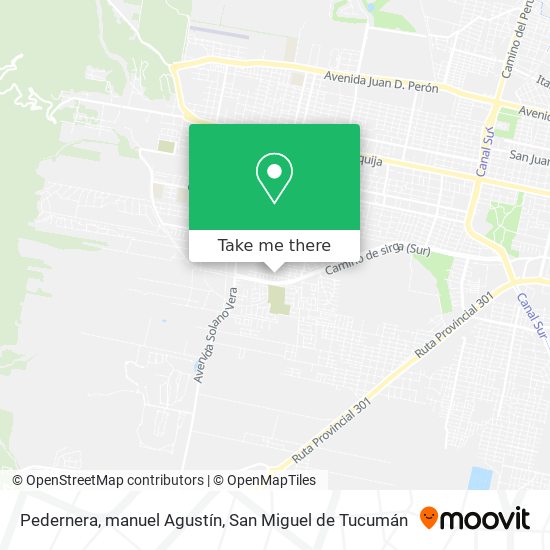 Pedernera, manuel Agustín map