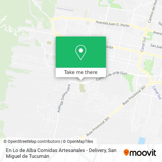 En Lo de Alba Comidas Artesanales - Delivery map