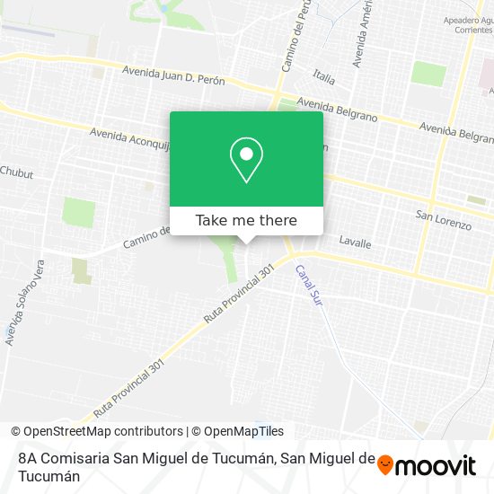 Mapa de 8A Comisaria San Miguel de Tucumán