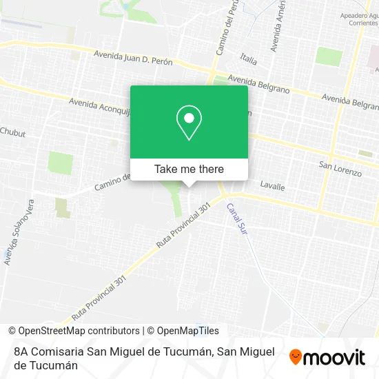 Mapa de 8A Comisaria San Miguel de Tucumán