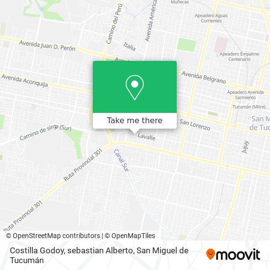 Mapa de Costilla Godoy, sebastian Alberto