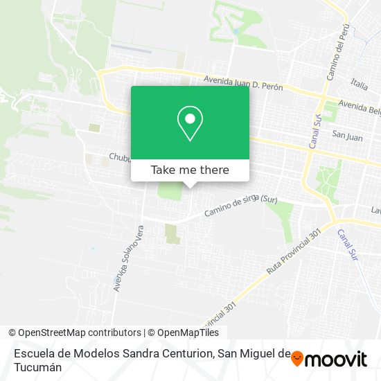 Mapa de Escuela de Modelos Sandra Centurion