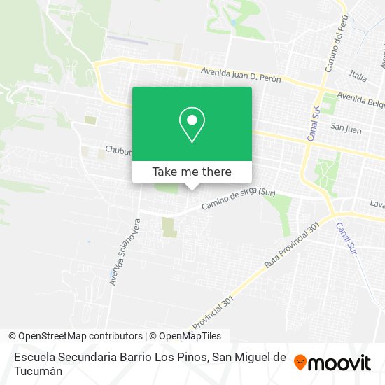 Mapa de Escuela Secundaria Barrio Los Pinos