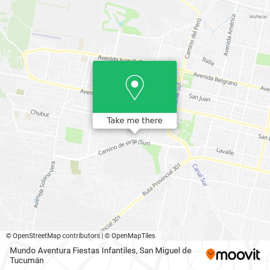 Mundo Aventura Fiestas Infantiles map