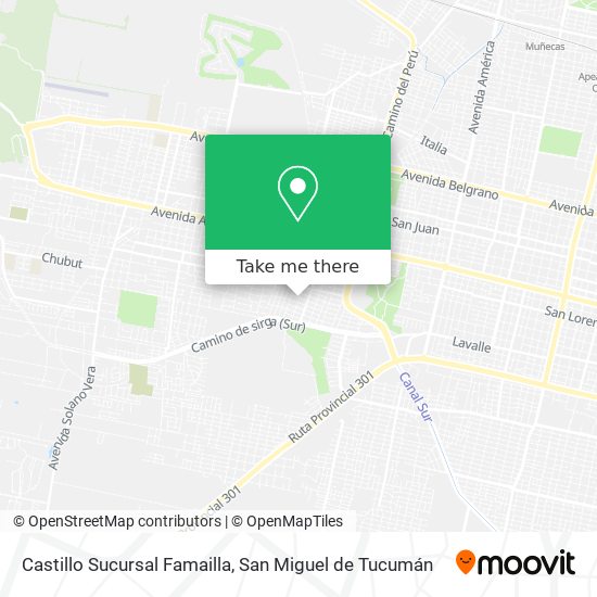 Castillo Sucursal Famailla map