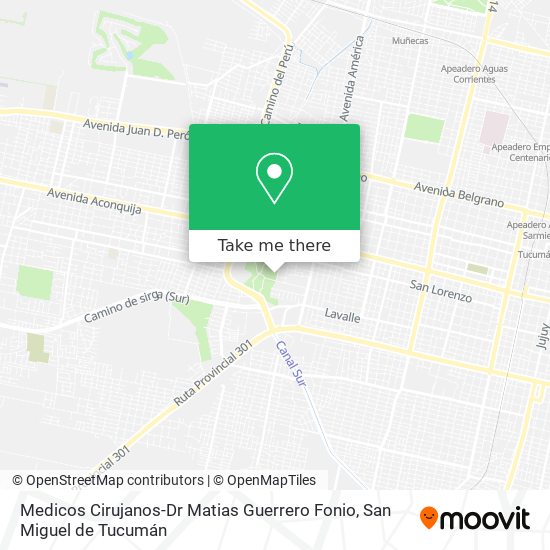 Medicos Cirujanos-Dr Matias Guerrero Fonio map