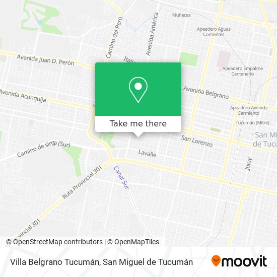 Villa Belgrano Tucumán map