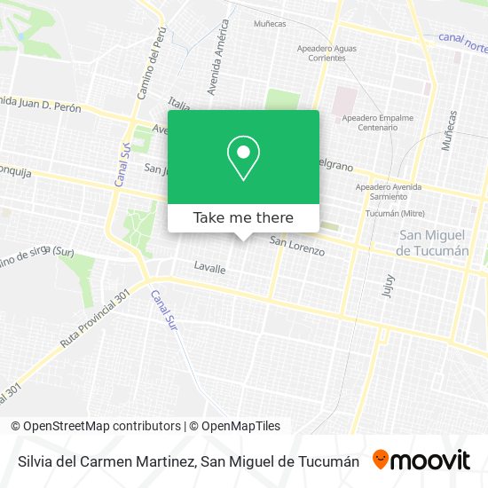 Silvia del Carmen Martinez map