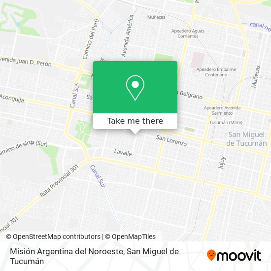 Misión Argentina del Noroeste map