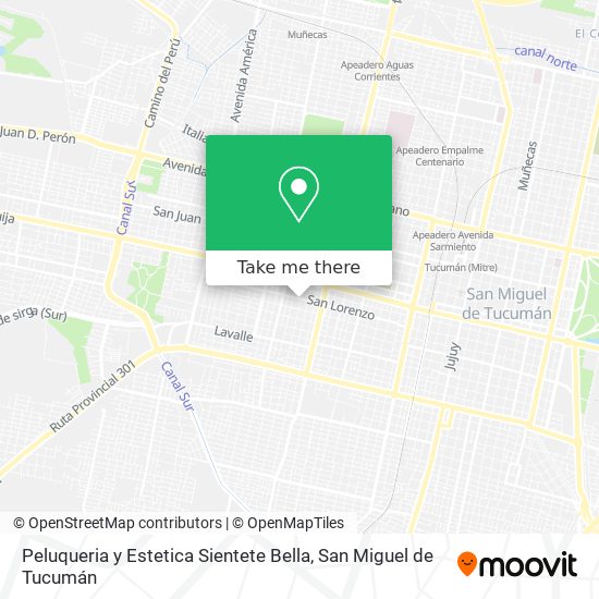 Peluqueria y Estetica Sientete Bella map