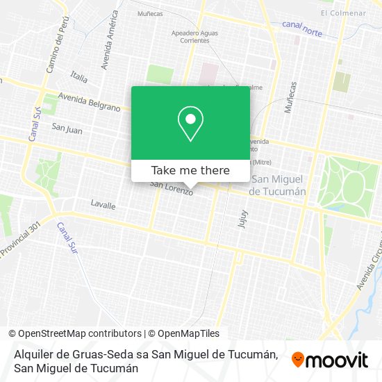 Alquiler de Gruas-Seda sa San Miguel de Tucumán map