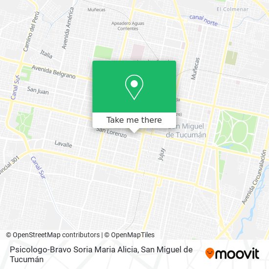 Psicologo-Bravo Soria Maria Alicia map