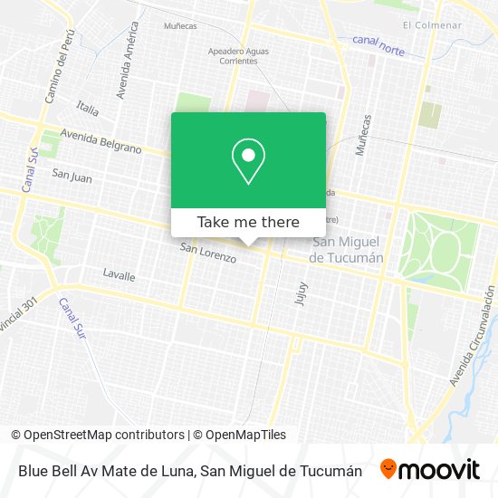 Blue Bell Av Mate de Luna map