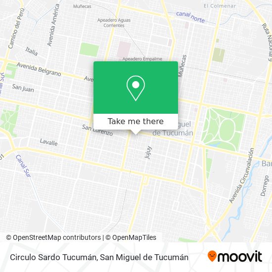 Mapa de Circulo Sardo Tucumán