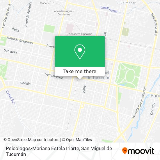 Psicologos-Mariana Estela Iriarte map