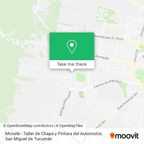 Mapa de Mosele - Taller de Chapa y Pintura del Automotor