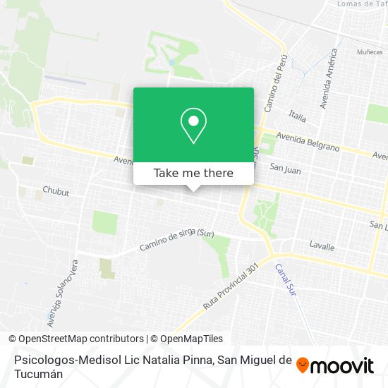 Psicologos-Medisol Lic Natalia Pinna map