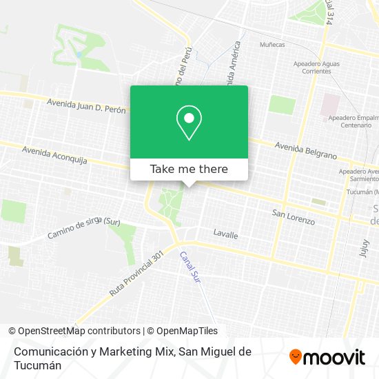 Comunicación y Marketing Mix map