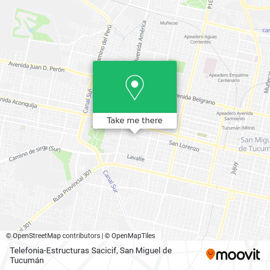 Telefonia-Estructuras Sacicif map