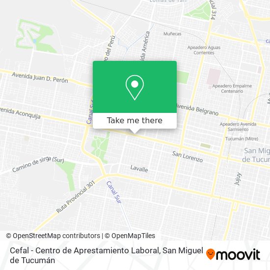 Mapa de Cefal - Centro de Aprestamiento Laboral