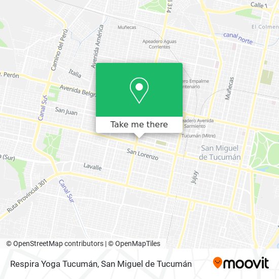 Respira Yoga Tucumán map