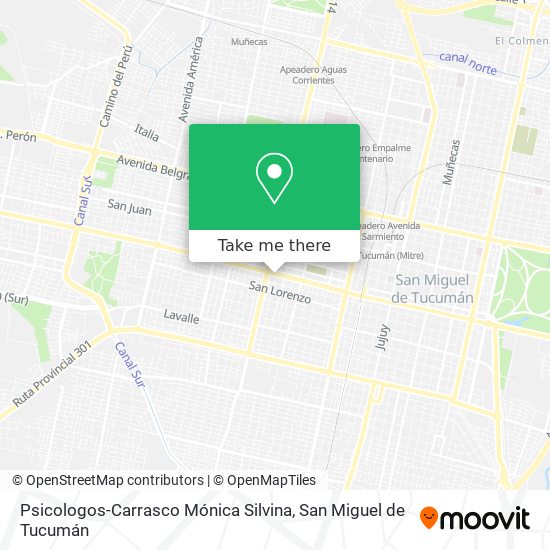 Psicologos-Carrasco Mónica Silvina map