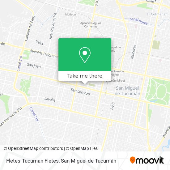 Fletes-Tucuman Fletes map