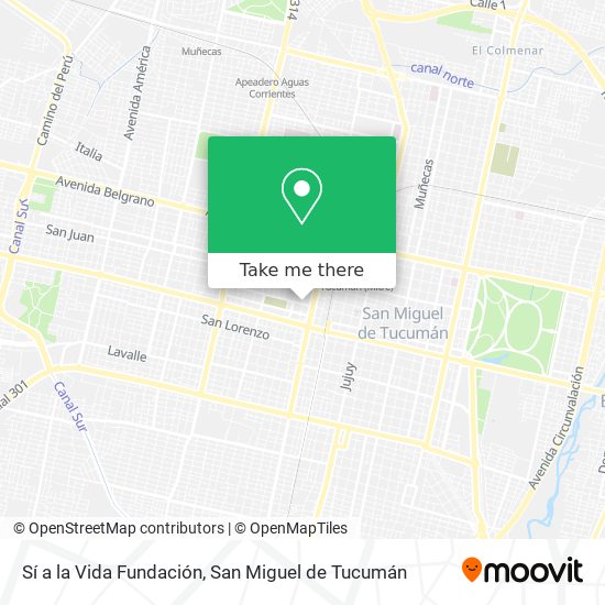 Mapa de Sí a la Vida Fundación