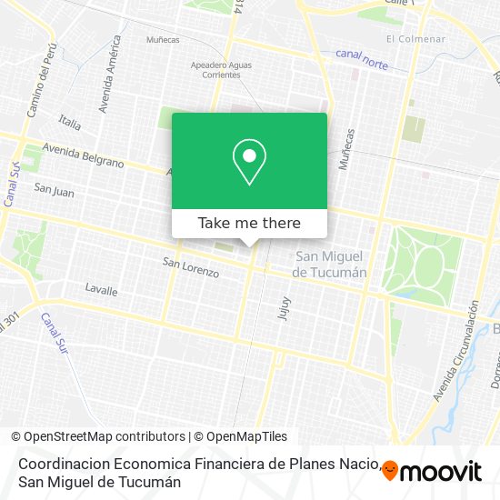 Coordinacion Economica Financiera de Planes Nacio map