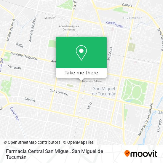 Mapa de Farmacia Central San Miguel