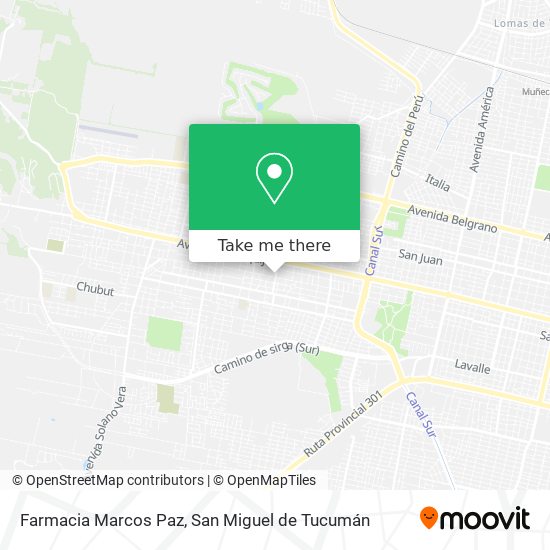 Mapa de Farmacia Marcos Paz