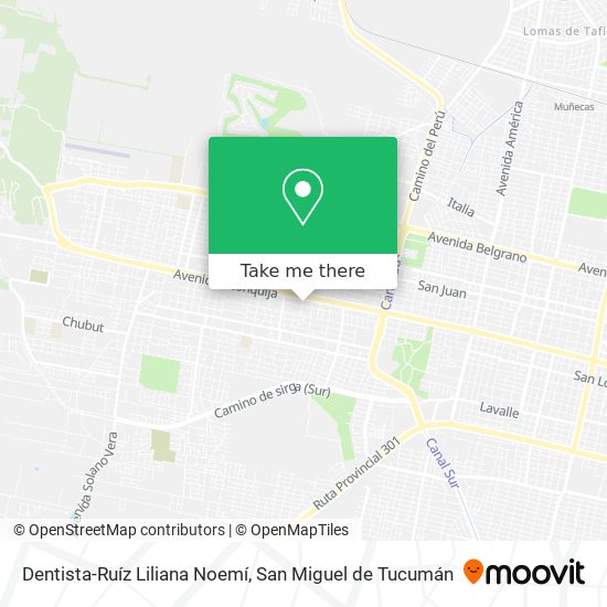 Dentista-Ruíz Liliana Noemí map