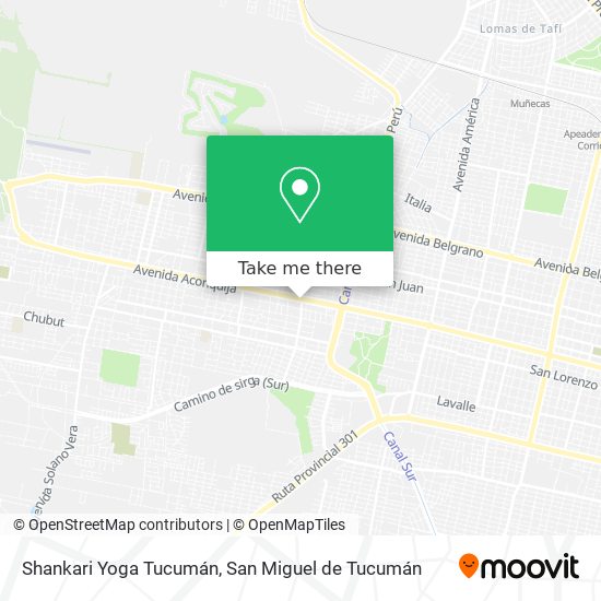 Shankari Yoga Tucumán map