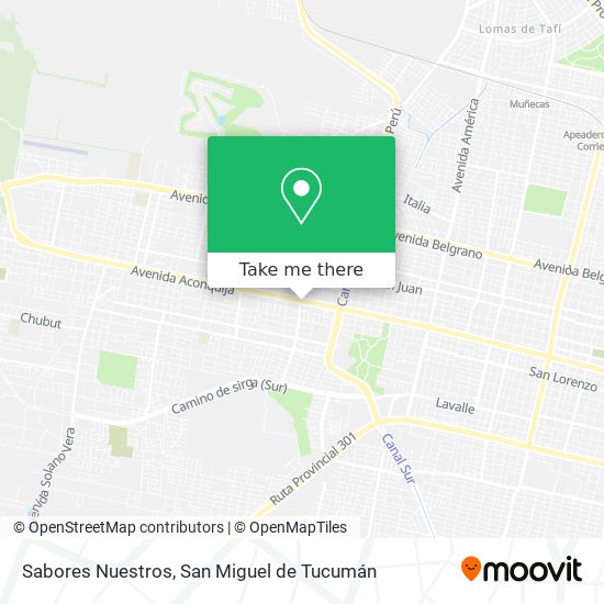 Sabores Nuestros map