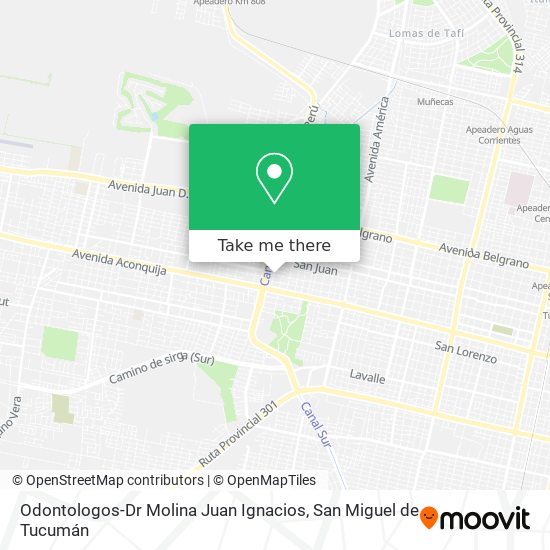 Odontologos-Dr Molina Juan Ignacios map