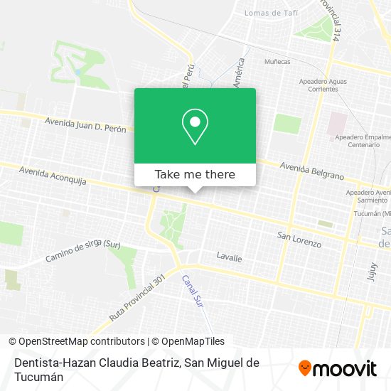 Dentista-Hazan Claudia Beatriz map