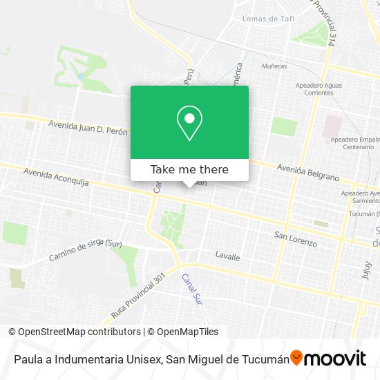 Mapa de Paula a Indumentaria Unisex