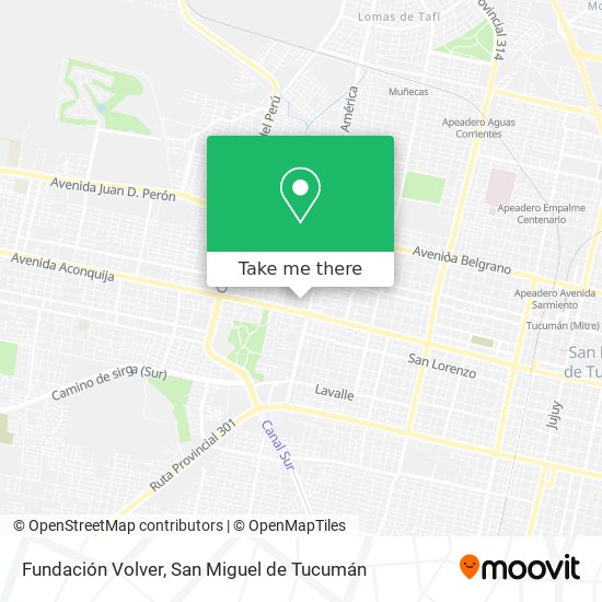 Fundación Volver map