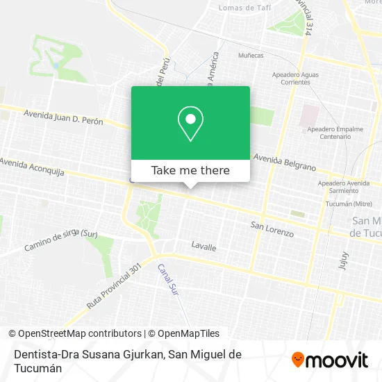Mapa de Dentista-Dra Susana Gjurkan