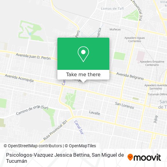 Psicologos-Vazquez Jessica Bettina map